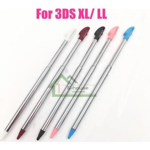 100pcs High Quality Touch Screen Len Retractable Stylus Pen Replacement for 3DS XL for 3DS LL Metal Stylus pen