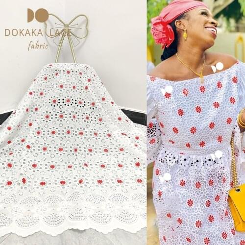 2.5 Yards 2021 New Style African Swiss Voile Lace Fabric Best Sell Senegal Dry Lace For Traditional Wedding Bride Dress Material