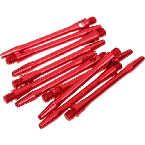 20PCS 53mm 2BA STEMS SHAFTS ALLOY ALUMINIUM REGROOVED BLACK/RED