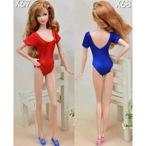 Doll Accessories Fashion One-piece Swimsuits Beach Bathing Swimwear Outfits For Barbie Doll Clothes For 1/6 BJD Doll House Toy