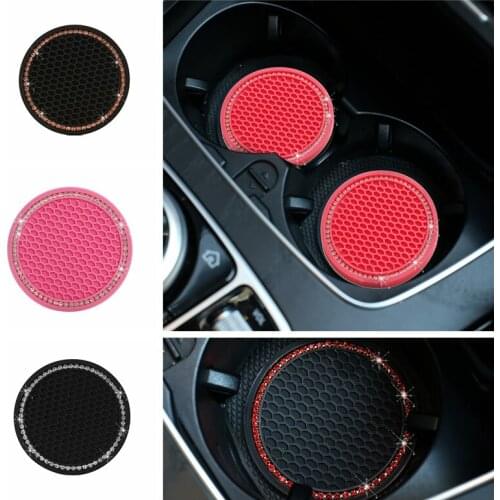 Car Universal Diamond Honeycomb Water Coaster Creative Cute Storage Mat Car Anti-slip Mat Interior