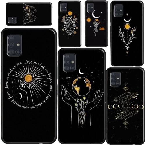 Sun Flowers Cat Snake Moon Cover For Samsung A52 A72 A12 A32 A42 A51 A71 A41 A31 A11 A21S A20e A50 A70 A40 A20S Case