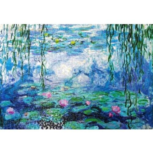 Water lilies The wooden puzzle 1000 pieces ersion paper jigsaw puzzle white card adult childrens educational toys