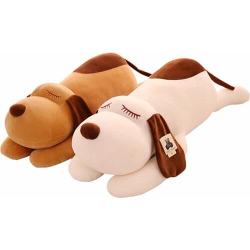 Giant Size Lying Dog Plush Pillow Stuffed Soft Toys Lovely Animal Dog Dolls Sleeping Pillow Gift Toys