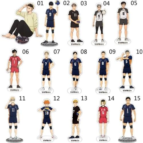 Haikyuu Hinata Kageyama Tsukishima Sugawara Family Acrylic Stand Figure Model Plate Holder Topper Anime Karasuno Xmas Gifts