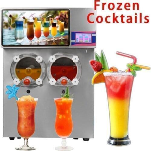 Commercial Double Cylinder Frozen Drink Slush Making Slushie Machine CFR BY SEA