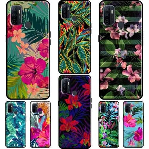Summer tropical pattern For OPPO A52 A72 A83 A91 A5 A9 A53 A31 2020 F5 F7 Reno 4 Pro 2Z A5S A1K A15 Phone Case