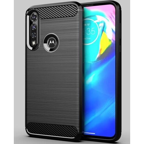 Brush Fashion Non-Slip Shockproof Protective Slim Fit Soft TPU Silicone Case+screen protector for Motorola Moto G Power 2020