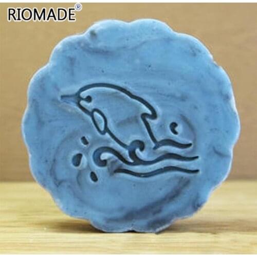 Cartoon Dolphin Handmade Soap Stamp Animal Pattern Transparent Natural Organic Glass Soap Seal With Handle Acrylic Chapter