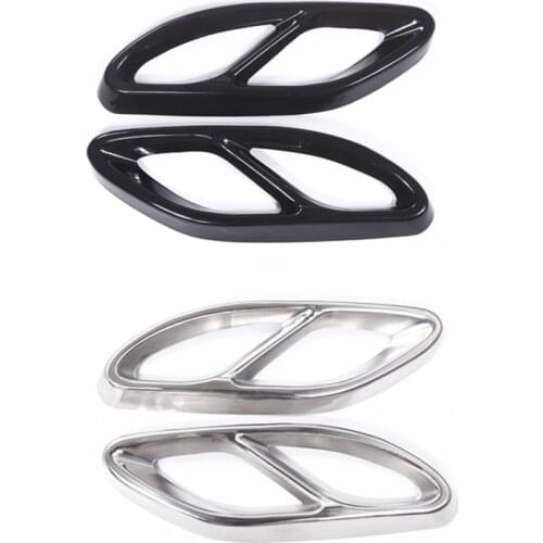 Upgrade For Mercedes Benz GLC A B C E Class X253 W205 Coupe W213 W176 W177 W246 2016-2019 Exhaust Pipe Cover Trim 304 Steel