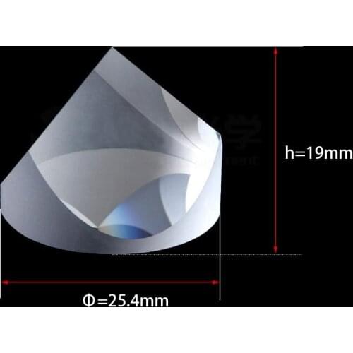 Optical Glass Pyramid Prism K9 25.4mmx19mm Physics Refractor Light Spectrum Optics