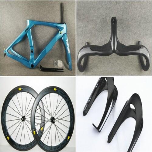 Ottanio Shiny RB1K THE ONE Carbon Frame Road Bike Frameset In stock and 60mm Cosmic Wheelset Handlebar Bottle cages