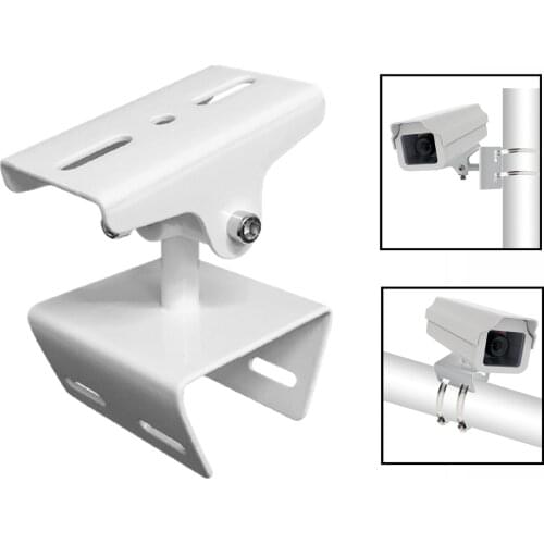 Indoor Outdoor Multi-Angle Adjustment Security CCTV Camera Holder Stand Support Metal Hoops Cross Arm Mount Pole Mount Bracket