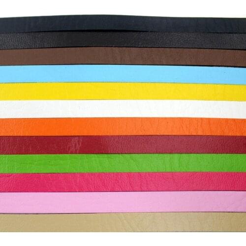 REGELIN 2 pcs(1m/pcs) 15-30MM Flat Leather Colorful PU Leather Strap Findings Cord String Rope DIY Necklace Bracelet Making