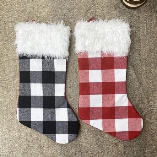 Family Christmas Stocking Sock Decorations Large Gift Bags Container Pendants Xmas Decoration For Christmas Tree Ornaments 2021