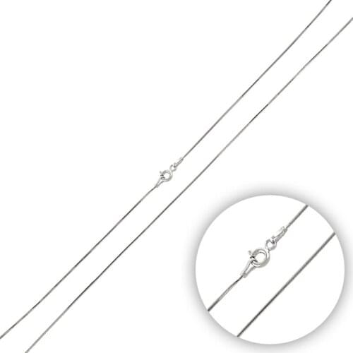 Silverlina Silver 15 Micron Tıraşlı Snake Chain Necklace