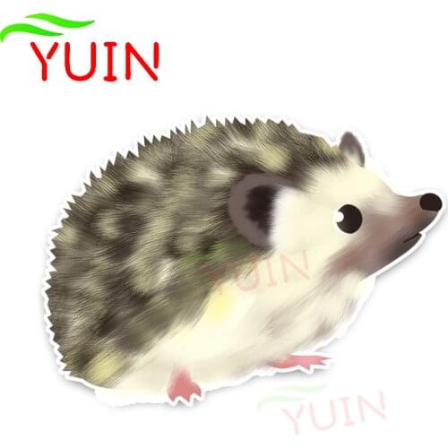 Stereoscopic Cute Animal Hedgehog Car Sticker Fashion Cars Accessories Windshield Decoration Waterproof Sunscreen Decal 14*10cm