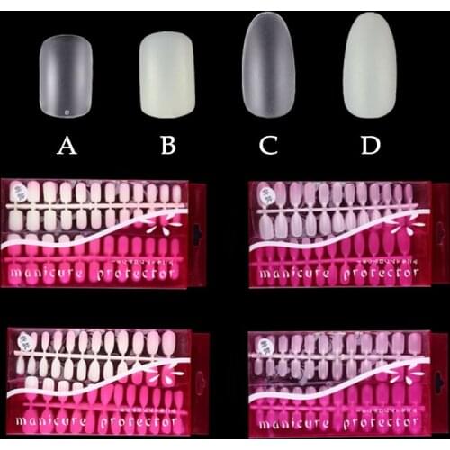 Extra Thin Clear False Nail Full Nail Tips Soft Frosted Surface Fake Nails Square and Pointed Manicure Tools