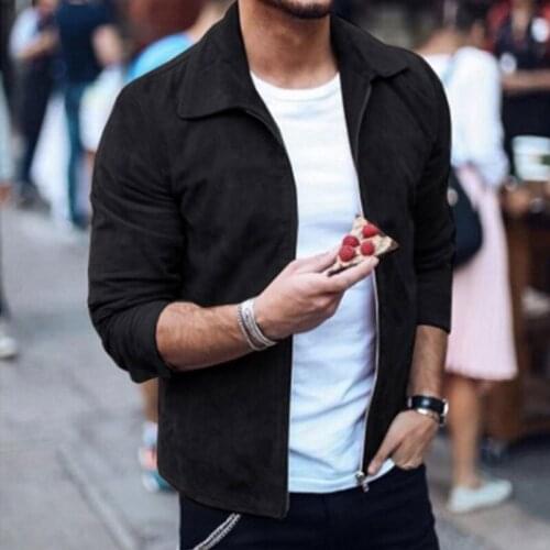 UETEEY Men's Suede Jackets