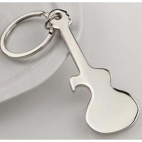 Vintage Silver Instruments Violin Charm Keychain Ring For Keys Car DIY Bag Key Chain Handbag Jewelry Gift Accessories HOT A286