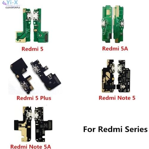 Micro USB Charger Charging Port flex cable board for Xiaomi Redmi 5 Redmi5 plus Redmi note 5 5A Y1 lite prime Redmi 5A