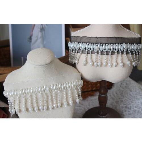 1meter heavy industry hand-sewn beaded clothing hanging beads lace DIY wedding dress performance clothing stitching accessorie