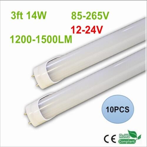 12-24V 85V-265V T8 0.9M LED Tube Lights 14W 3FT 900MM LED Light 2835SMD Epistar Chip Cold White/Warm White LED Fluorescent Tube