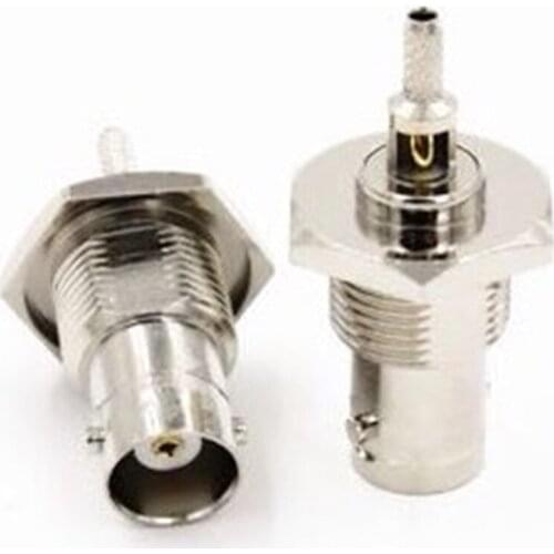 2pcs BNC Female Plug Hexagonal Connector Crimp For RG316 RG174 Cable RF Adapter