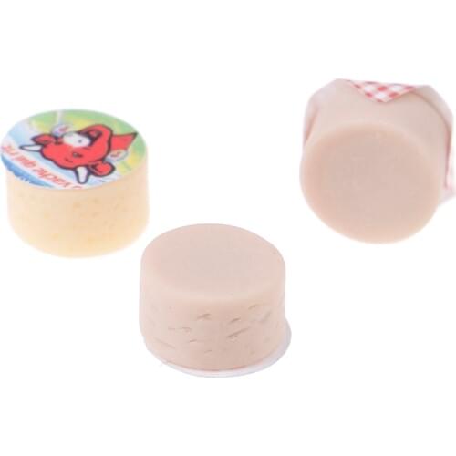 3Pcs Mini Cheeses for 1/12 Scale Dollhouse Simulation Miniature Kitchen Food Living Room Decoration Children Baby Toys Kids Gift