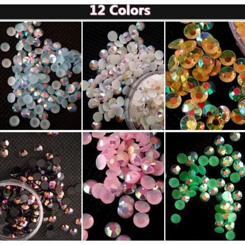 4MM Jelly AB Rhinestones Mobile Phone Beauty Decorations DIY Nail Art Materials Flat Diamonds
