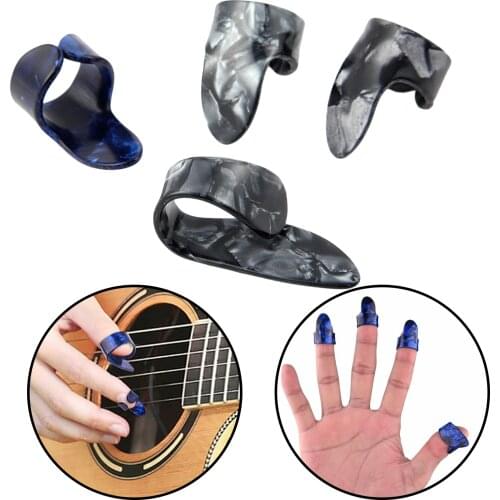 4Pieces Professional Finger Guitar Pick 1 Thumb 3 Finger Picks Guitar Accessories