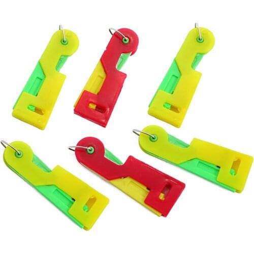 5pcs Random Color Elderly Convenient Automatic Sewing Needle Threader Thread Guide Tool