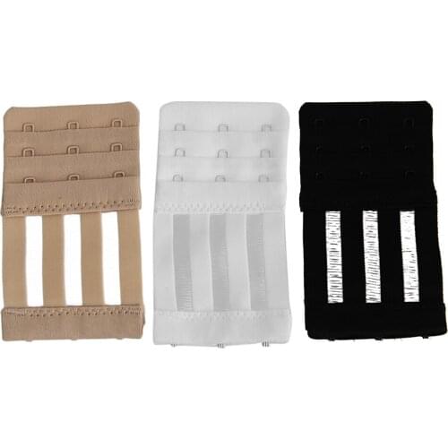 6pcs Woman Elastic Bra Straps Extension Bra Extenders mujer Bra Buckle Back Extension Adjustable Belt Buckle Underwear 3 Hook