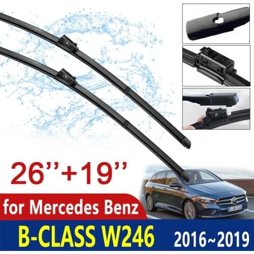 Car Wiper Blades Windshield for Mercedes Benz B-Class W246 2016~2019 Windscreen Wipers Car Accessories B-Klasse B160 B180 B200