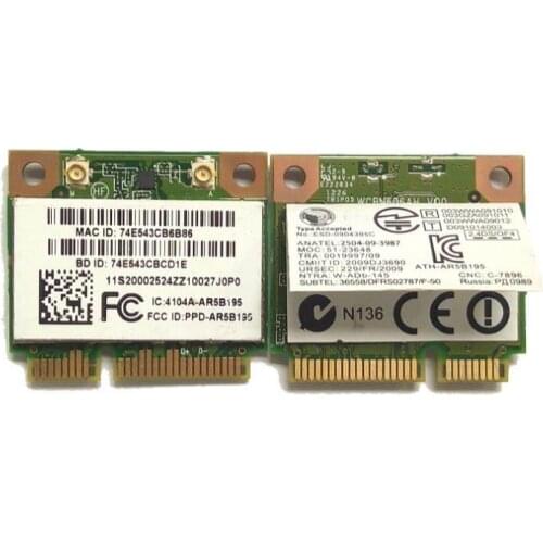 AR5B195 DW1702 AR9285 150M BT3.0 AR3011 WiFi Wireless Card Compatible with Mac OS