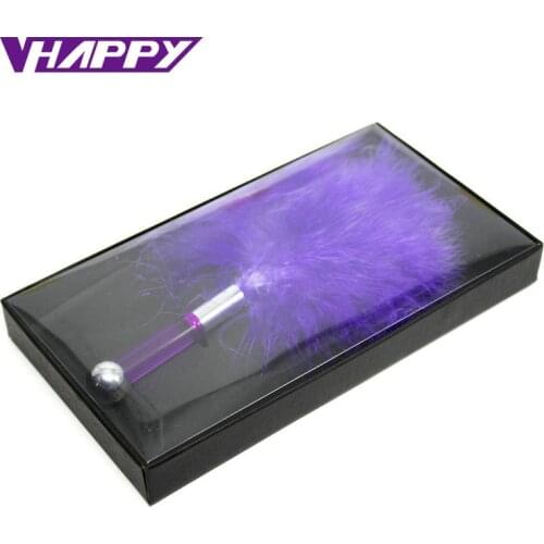 Brand of Yesi teasing flirting tickling Feather Tease bar sex toys for women adult couples game Pretty Big feathers Glass handle