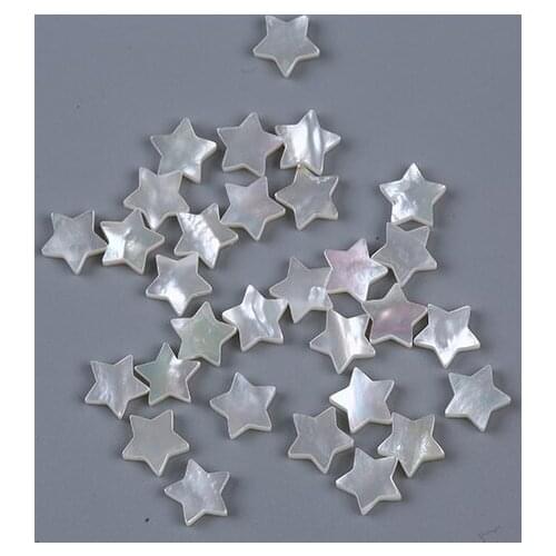 10mm Natural Star Mother Of Pearl Shell Beads For Making Jewellery