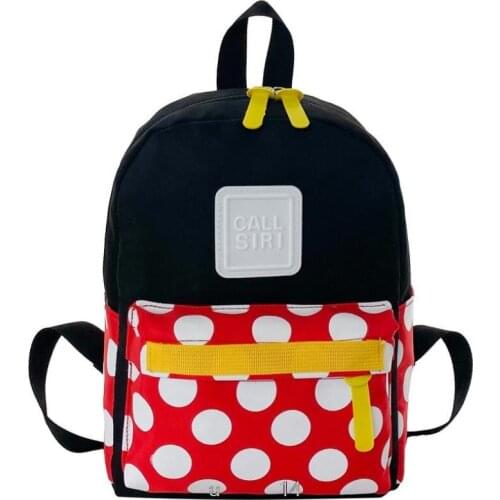 Disney New Cute Unisex Mickey Prints Backpack Minnie children School Bags Boys and Girls Cartoon Shaped schoolbag baby kids ba
