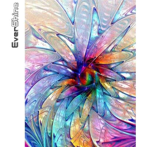 Evershine Diamond Embroidery Flower Rhinestone Art Cross Stitch Diamond Painting Abstract Mosaic Sale Decor For Home