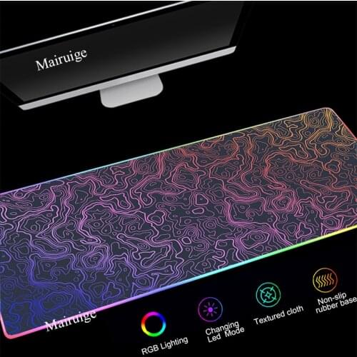 RGB Gaming Mousepad Personality Art Design Gamer Keyboard Mat Led Mouse Pad XL/XXL PC Desk Pad for Laptop 900x400/800x300