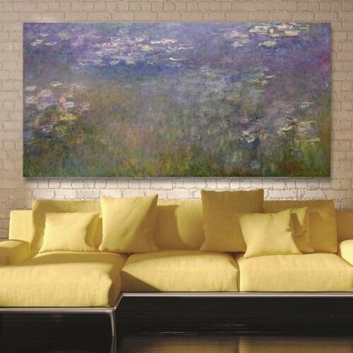 Claude Monet Water Lily Oil Painting Canvas Printings HD Print Home Decor Hotel decoration Living Room Wall Art Picture