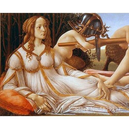 Paintings for living room wall Venus and Mars (left) Sandro Botticelli High quality Hand painted