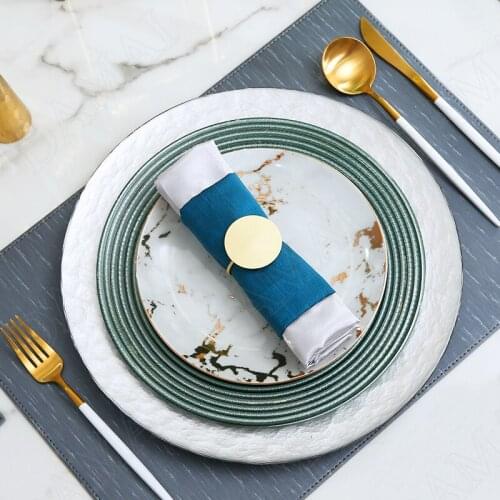 European Style Ceramics Plate Marble Texture Desktop Main Course Western Steak Dish Salad Pasta Plates Kitchen Tableware Suit