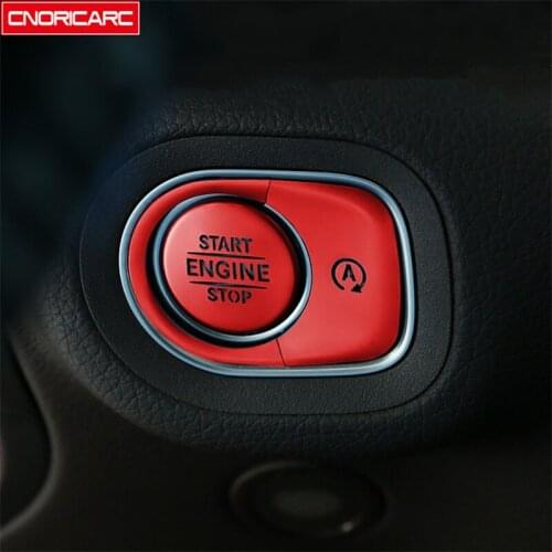 START ENGINE STOP Buttons Sequins Decoration Cover Trim 3Pcs For Mercedes Benz W167 GLE GLS G Class 2019-2020 Aluminum Alloy