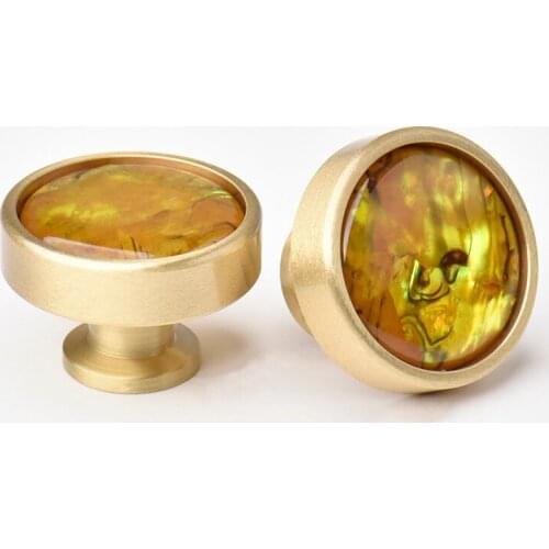 4 Color/ Shell Pattern Brass Knob Dresser Drawer Knobs Pulls Handles / Cupboard Knobs Furniture Cabinet Handle Pull Hardware