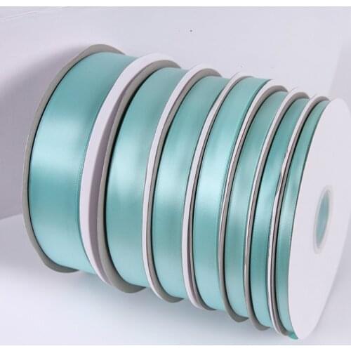 6mm-40mm 100 Yards/roll Encryption Single Face Polyester Satin Ribbon Wedding Crafts Christmas Gift Wrap Handmade DIY