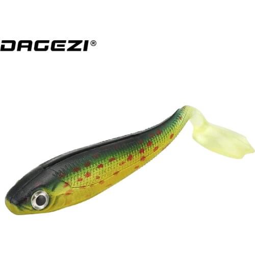 DAGEZI T Tail Soft Bait 95mm/5g Silicone Bait Colorful Carp Artificial Bait 1Pcs Soft Fishing Lures Fishing Tackle