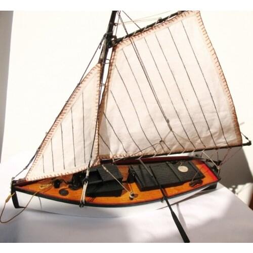 Sailboat model assembly kit 1:30 flattile fishing boat model building kits