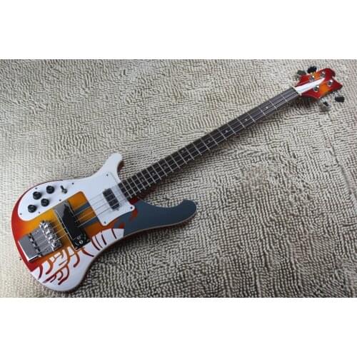 2018 new + factory + left handed Rickenback fireglo electric bass lefty Ricken 4003 bass Free Shipping back hand Rick 4003 bass