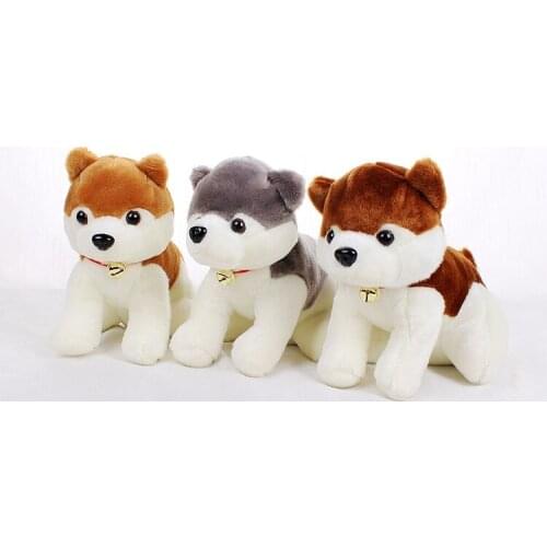 About 20cm lovely bell husky dog soft plush toy ,birthday gift h2039